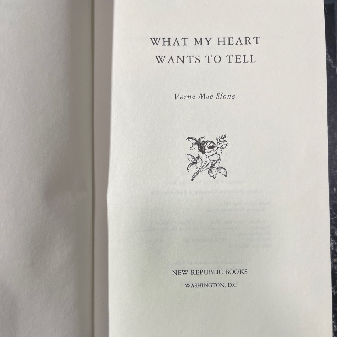 what my heart wants to tell book, by Verna Mae Slone, 1979 Hardcover image 2