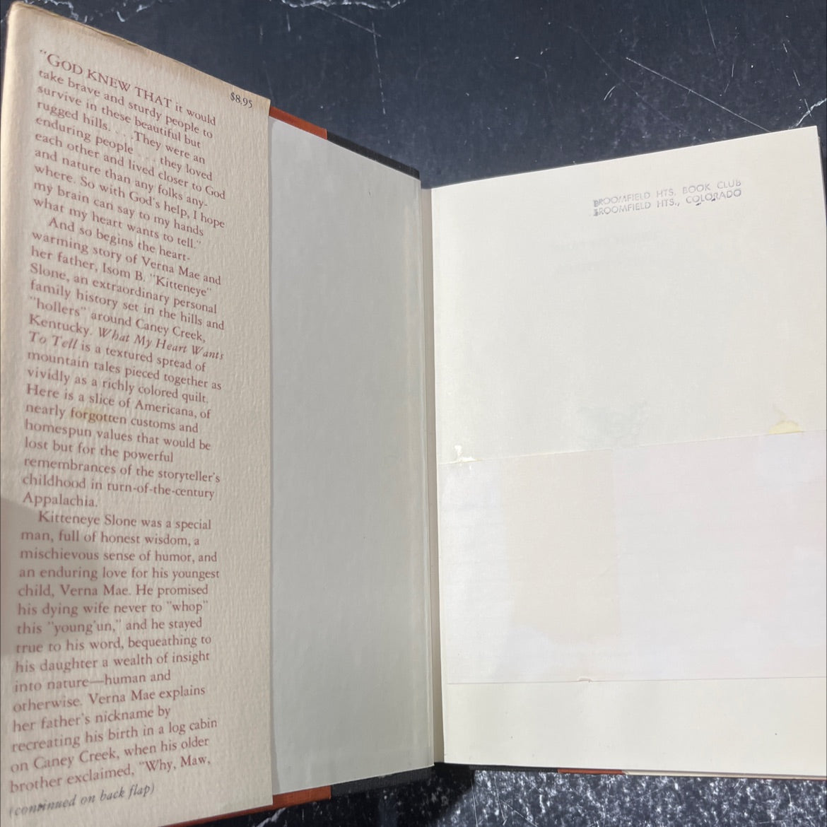 what my heart wants to tell book, by Verna Mae Slone, 1979 Hardcover image 4