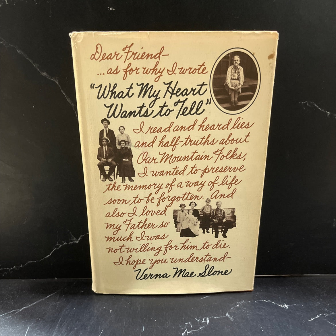 what my heart wants to tell book, by Verna Mae Slone, 1979 Hardcover image 1