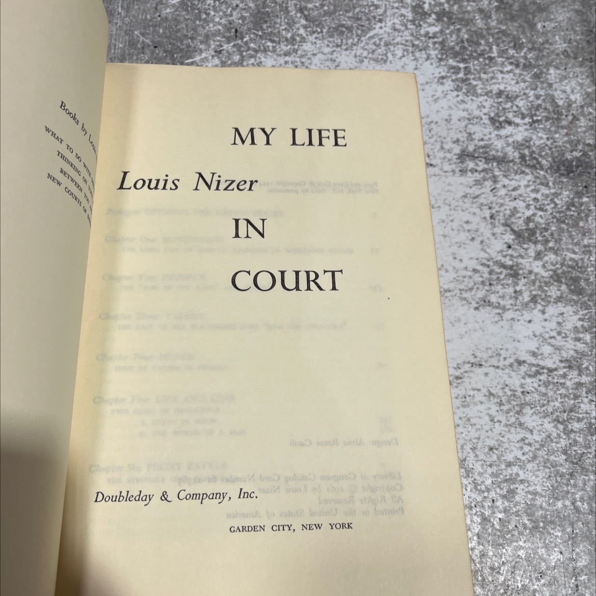 what to do with new courts thinking on between you my life book, by louis nizer, 1961 Hardcover image 2