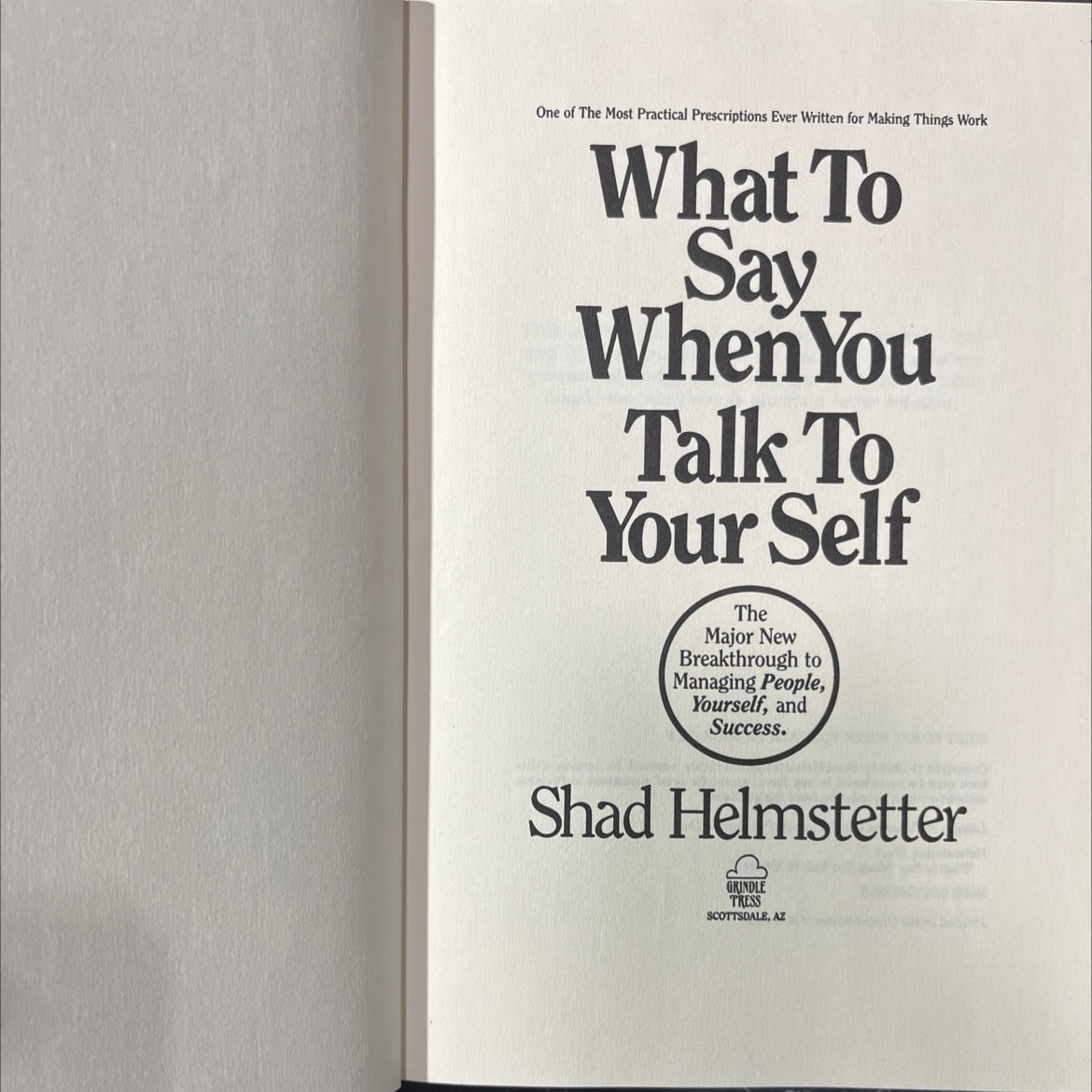 what to say when you talk to yourself book, by Shad Helmstetter, 1986 Hardcover image 2