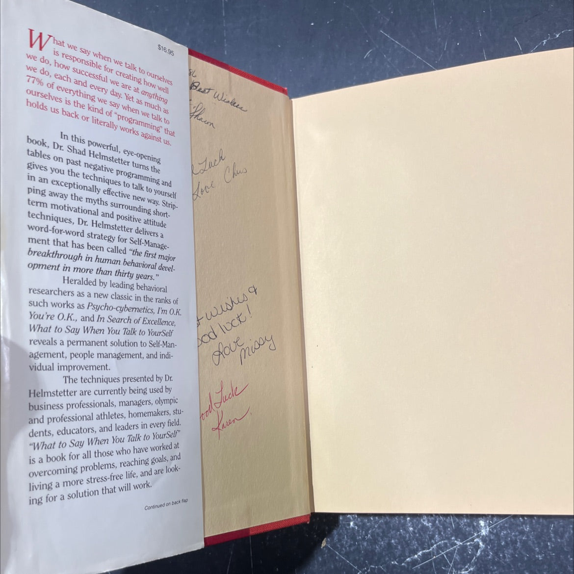 what to say when you talk to yourself book, by Shad Helmstetter, 1986 Hardcover image 4