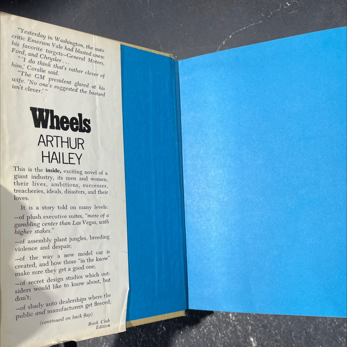wheels book, by Arthur Hailey, 1971 Hardcover image 4