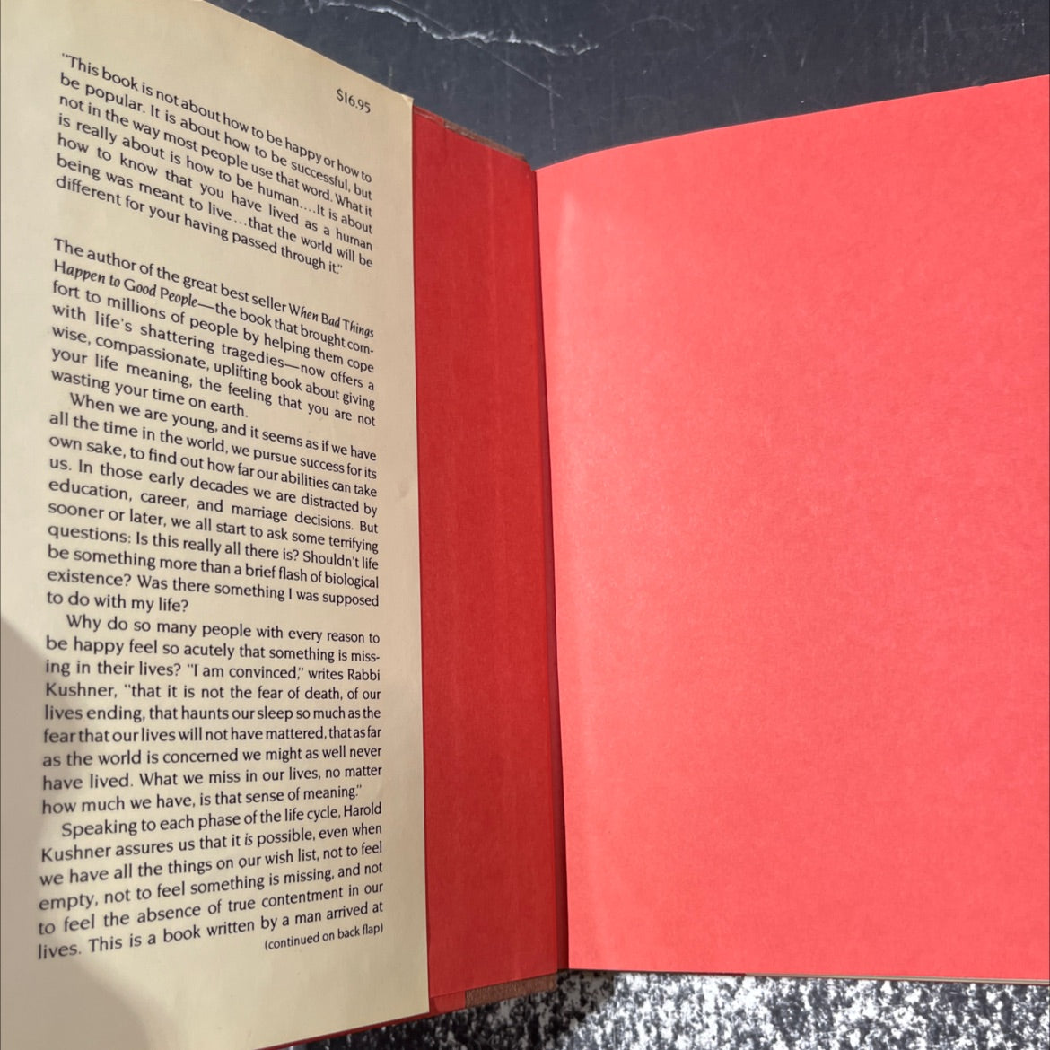 when all you've ever wanted isn't enough book, by Harold S. Kushner, 1986 Hardcover image 4