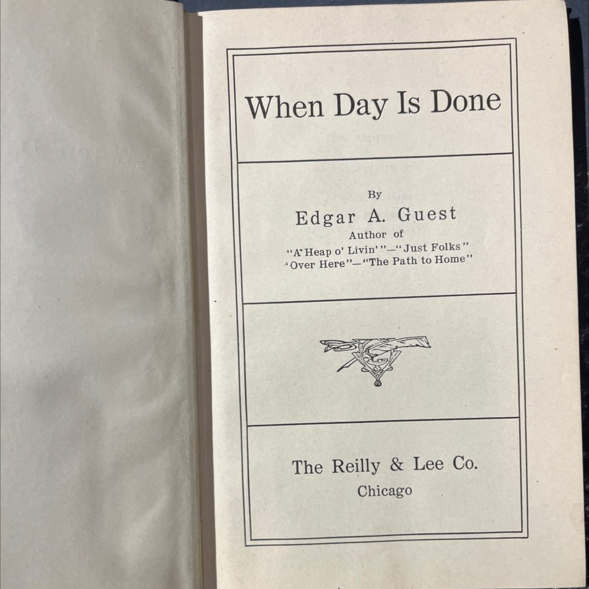 when day is done book, by edgar a. guest, 1921 Hardcover image 2