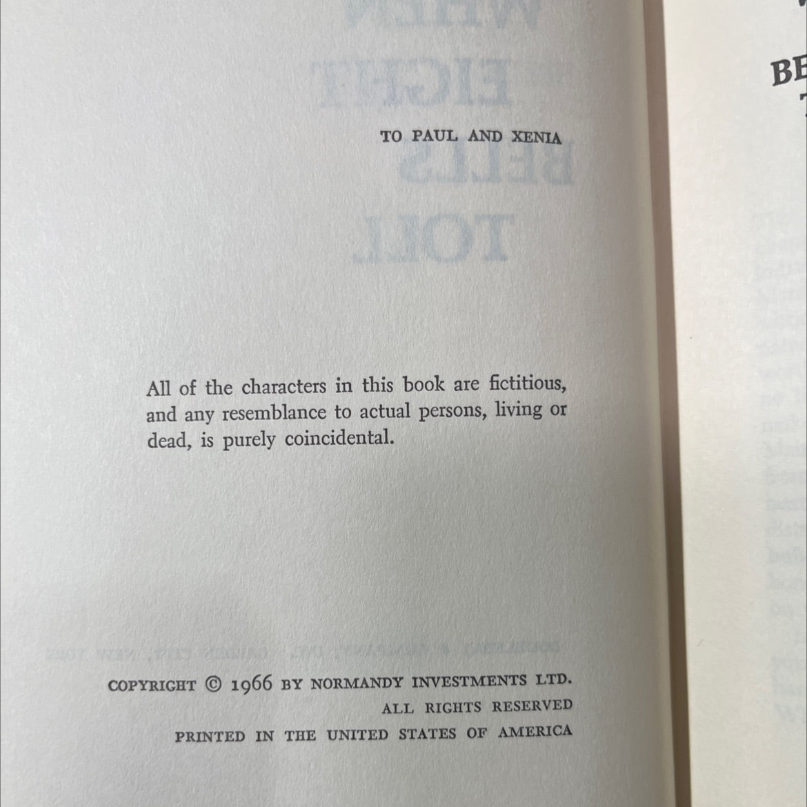 when eight bells toll book, by alistair maclean, 1966 Hardcover image 3