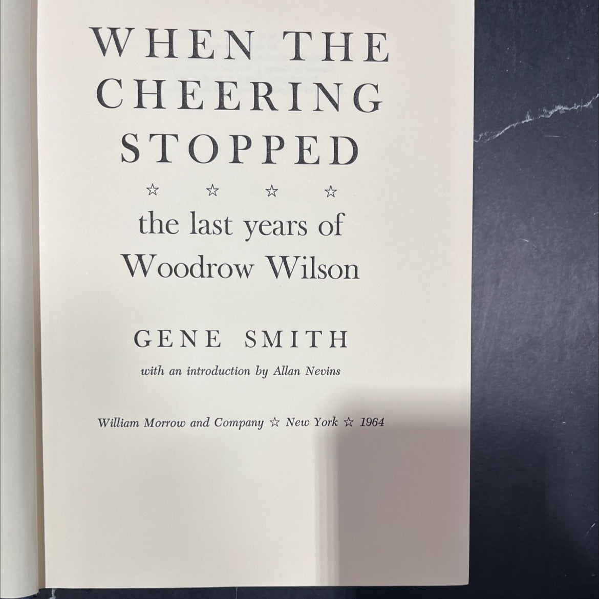 when the cheering stopped book, by gene smith, 1964 Hardcover image 2