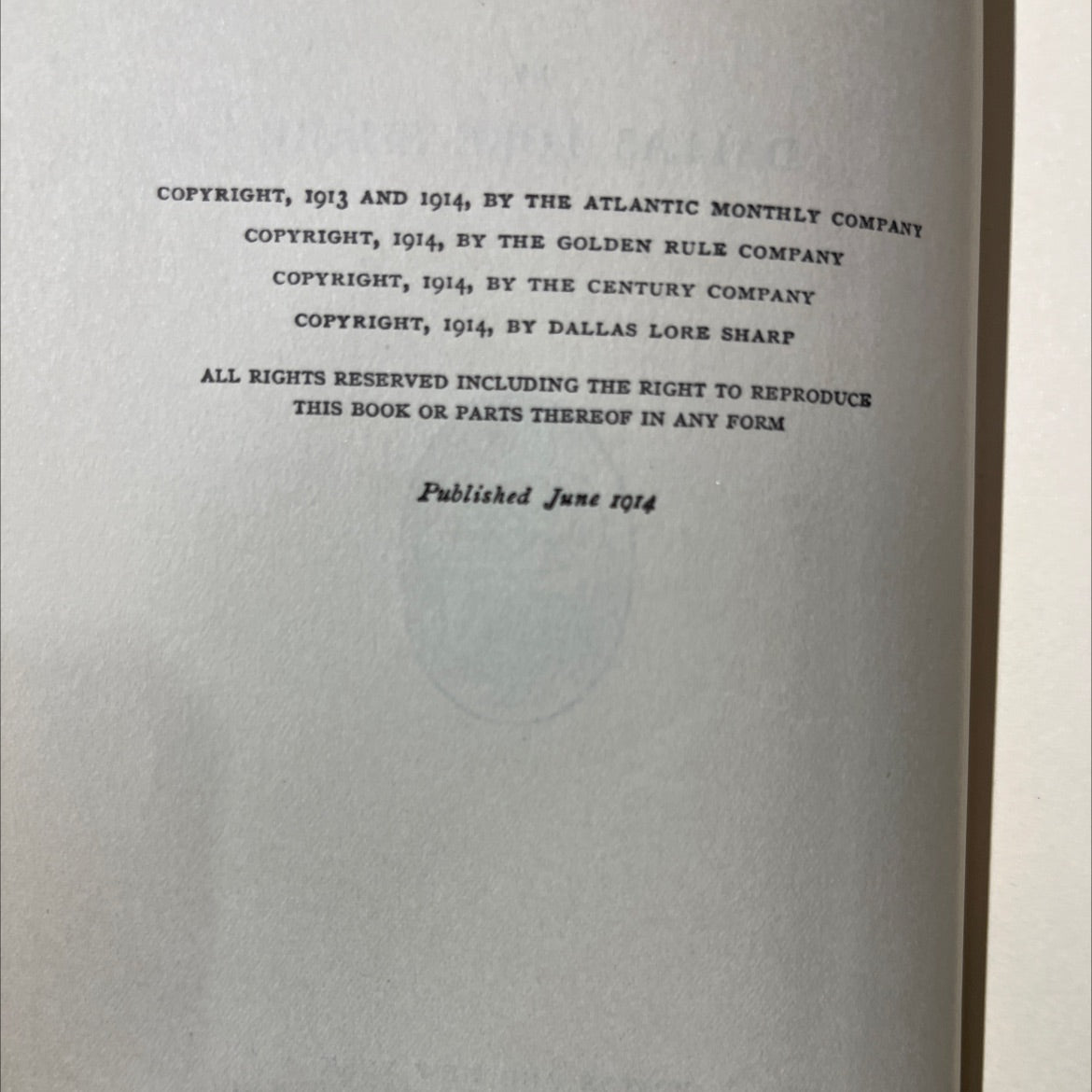 where rolls the oregon book, by dallas lore sharp, 1914 Hardcover image 3