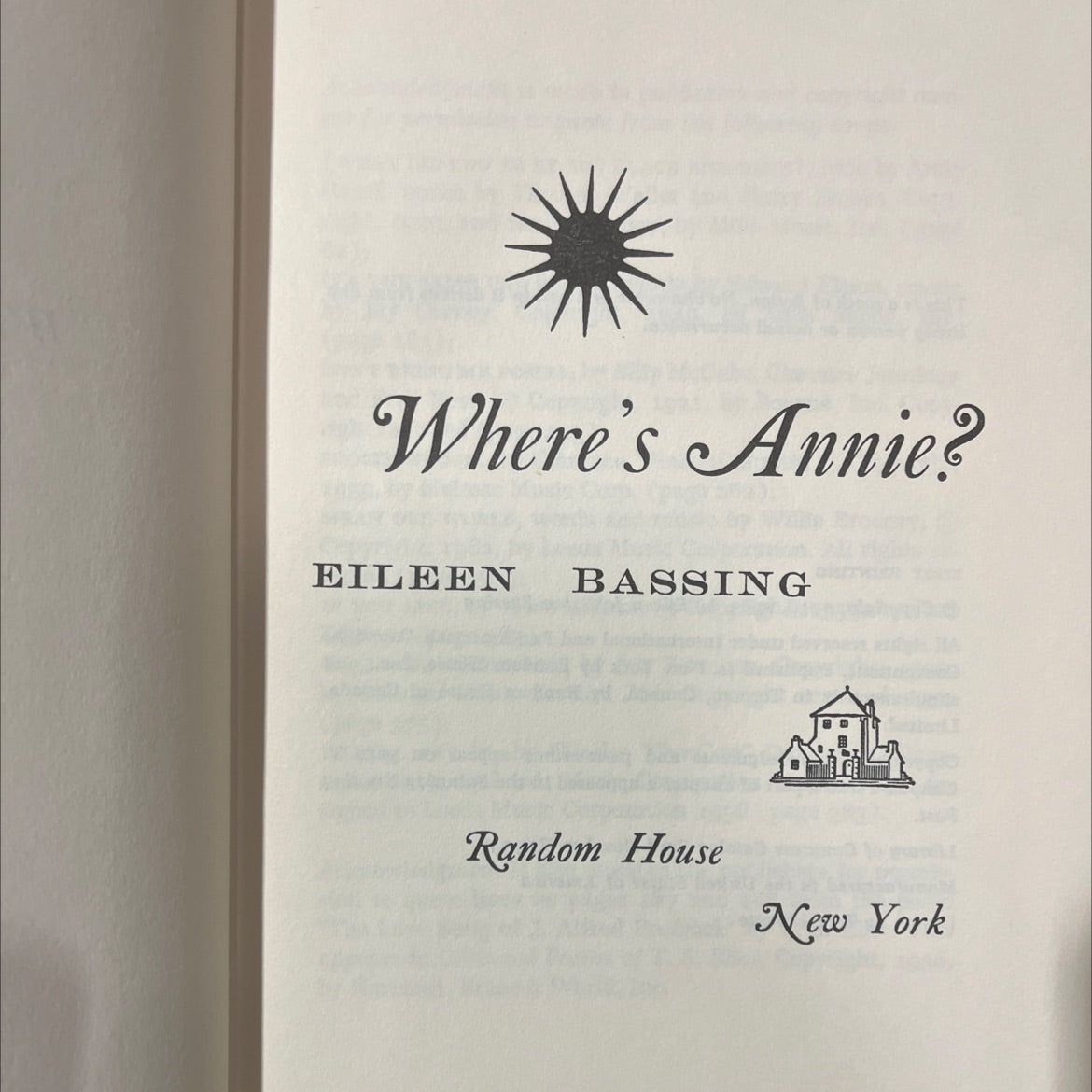 where's annie? book, by eileen bassing, 1963 Hardcover image 2