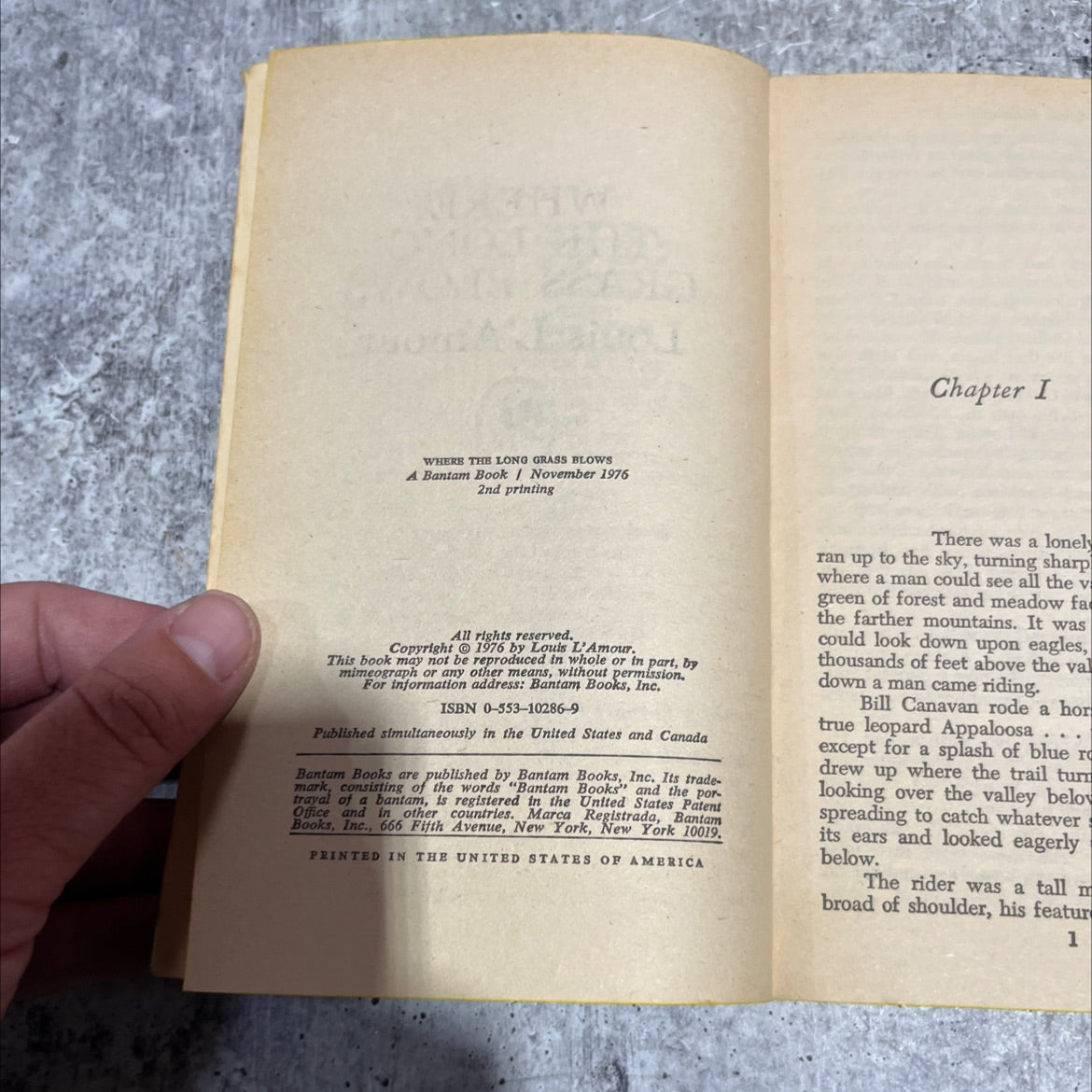 where the long grass blows book, by Louis L'Amour, 1976 Paperback image 3