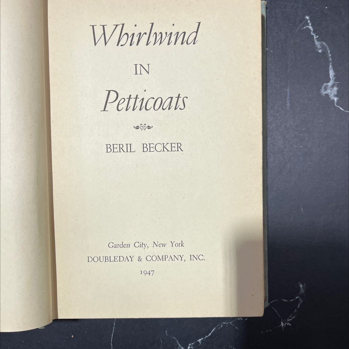 whirlwind in petticoats book, by beril becker, 1947 Hardcover image 2