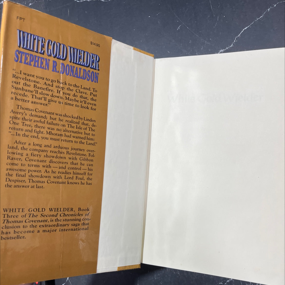 white gold wielder book, by Stephen R. Donaldson, 1983 Hardcover image 4
