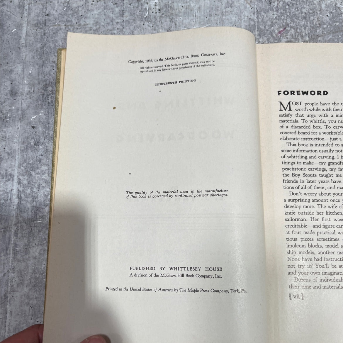 whittling and wood carving book, by e. j. tangerman, 1936 Hardcover image 3