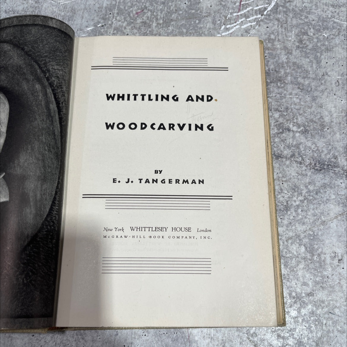 whittling and wood carving book, by e. j. tangerman, 1936 Hardcover image 2