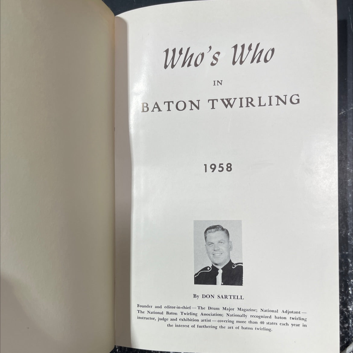 who's who in baton twirling book, by don sartell, 1958 Hardcover image 2