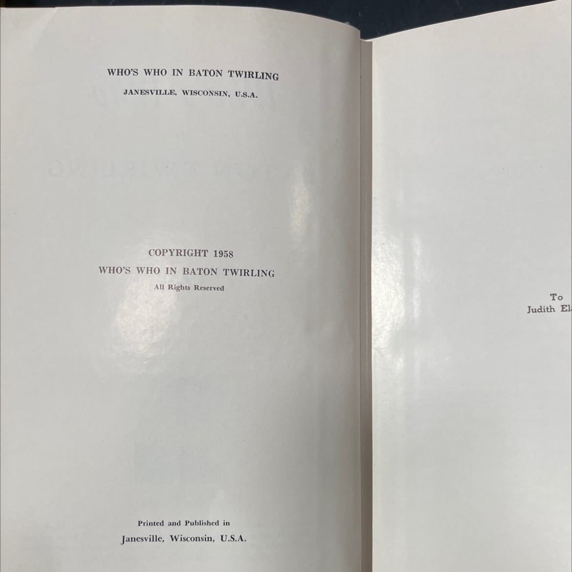 who's who in baton twirling book, by don sartell, 1958 Hardcover image 3