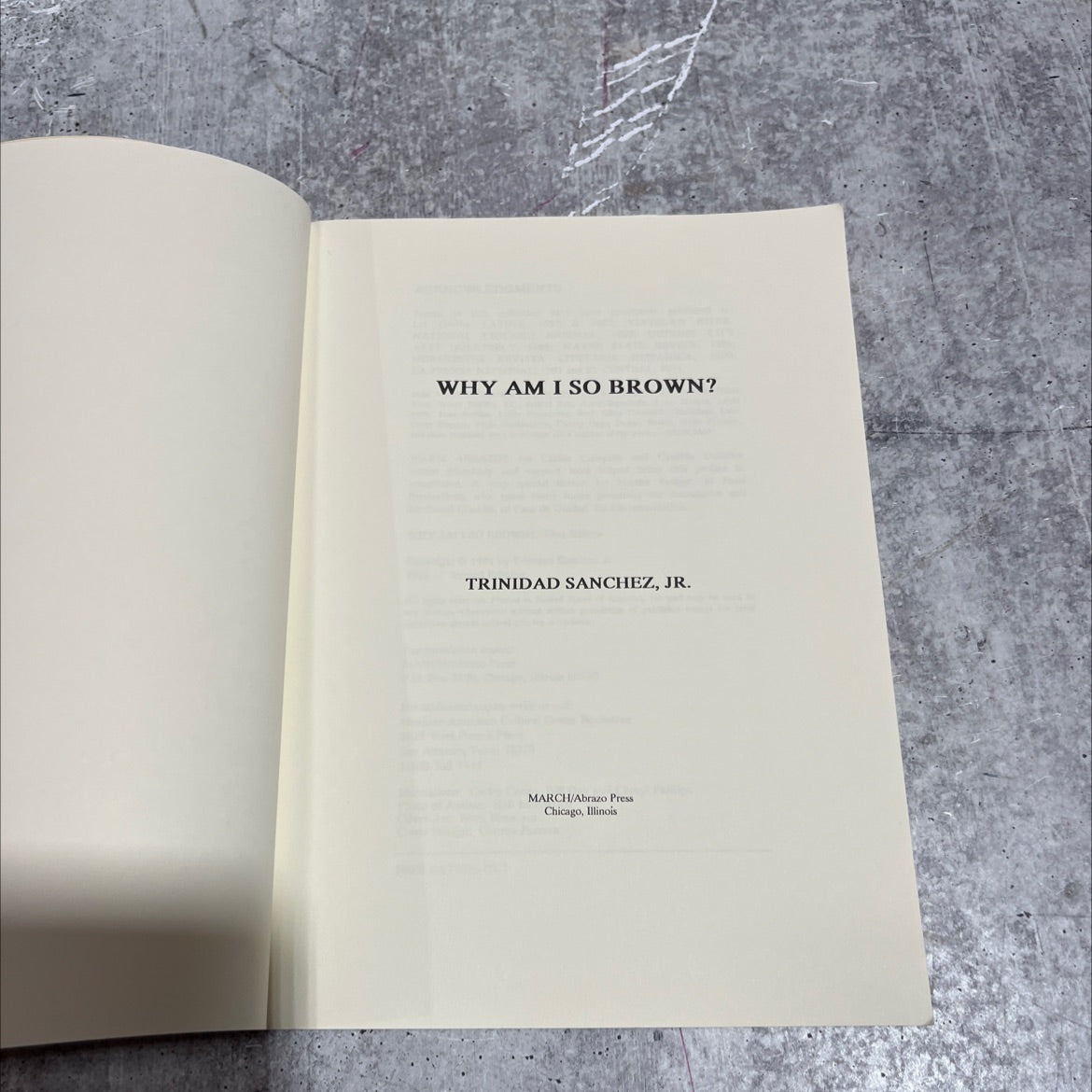 why am i so brown? book, by trinidad sanchez, jr., 1991 Paperback image 2
