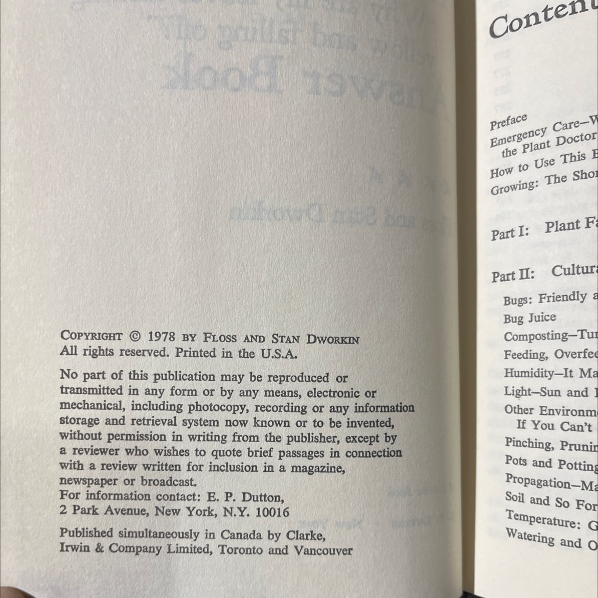 why are my leaves turning yellow and falling off? answer book book, by floss and stan dworkin, 1978 Hardcover image 3