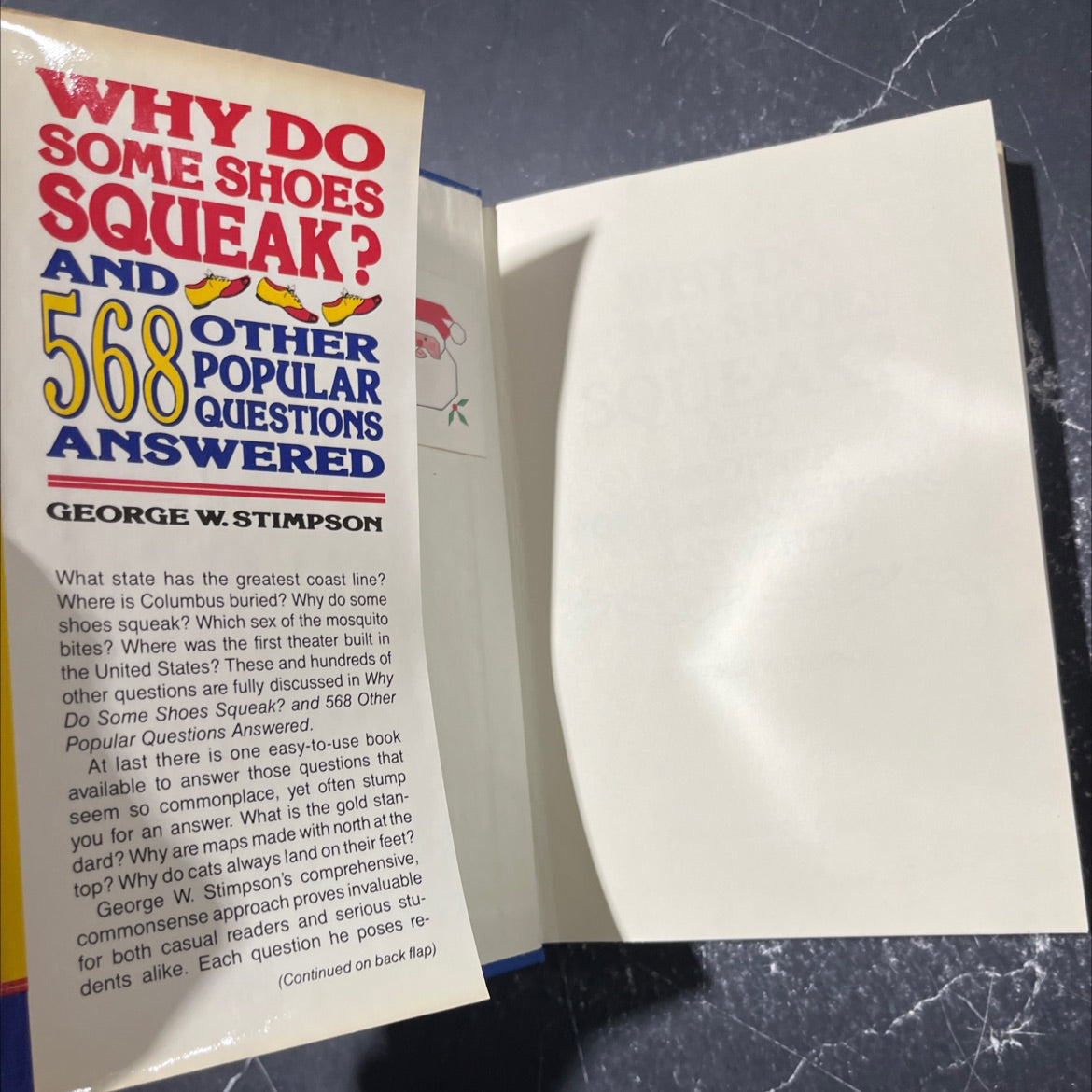 why do some shoes squeak? and 568 other popular questions answered book, by george w. stimpson, 1984 Hardcover image 4