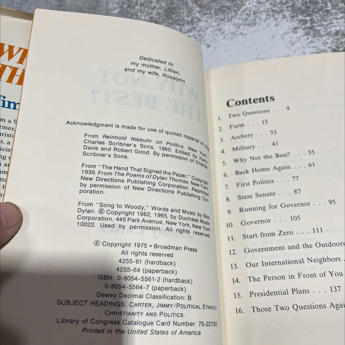 why not the best? book, by jimmy carter, 1975 Hardcover image 3