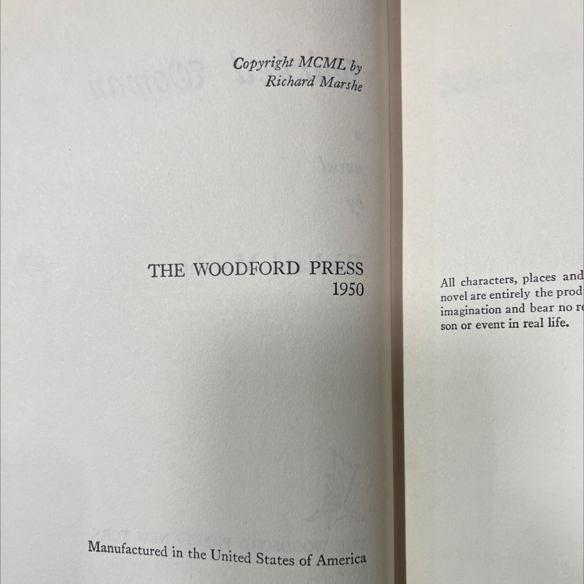 wicked woman book, by richard marshe, 1950 Hardcover image 3