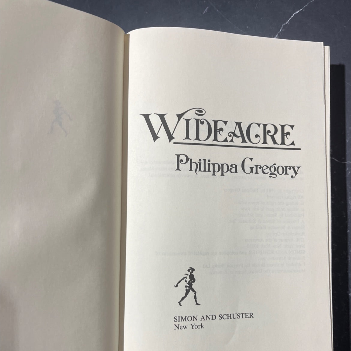 wideacre book, by philippa gregory, 1987 Hardcover image 2