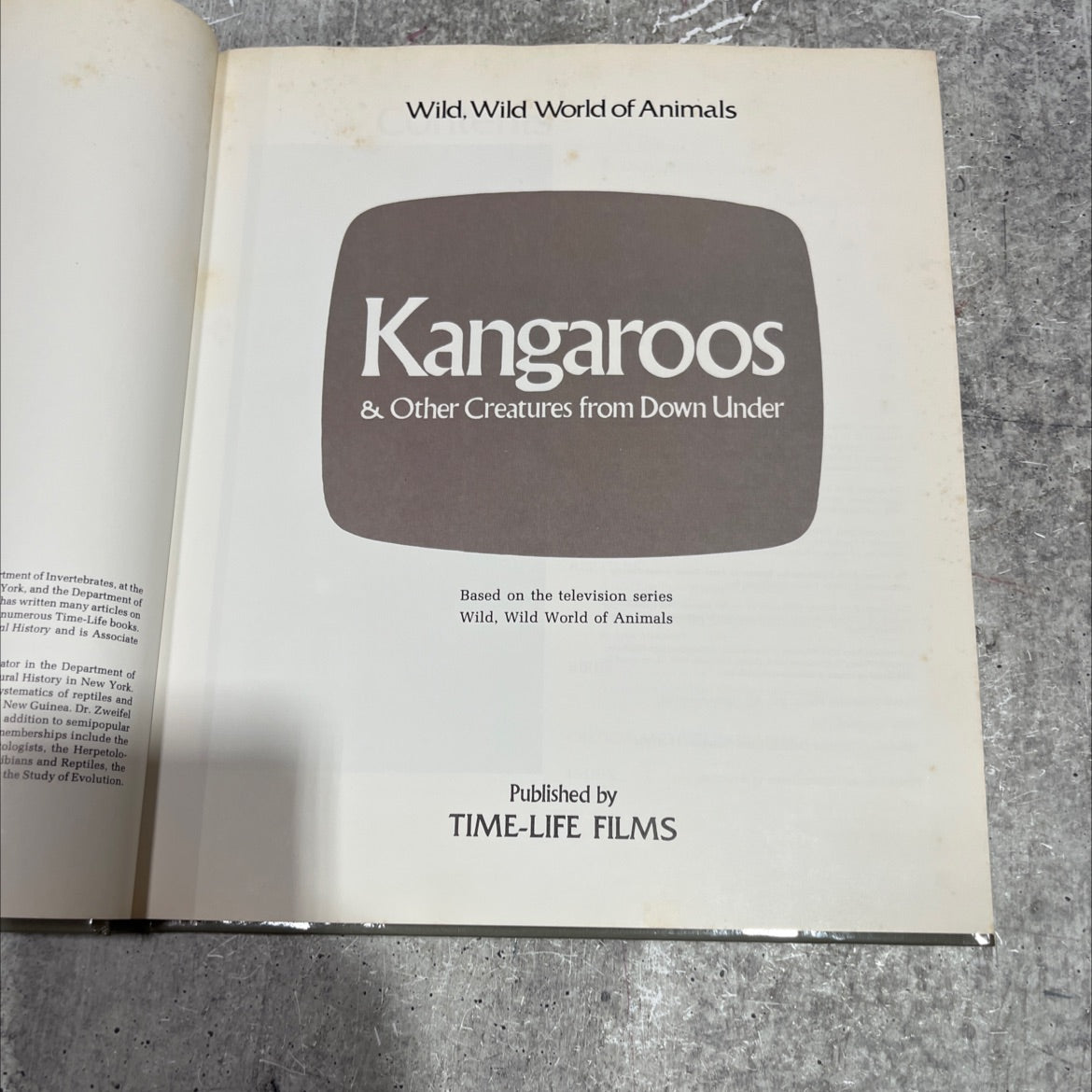 wild, wild world of animals kangaroos & other creatures from down under book, by unknown, 1977 Hardcover image 2