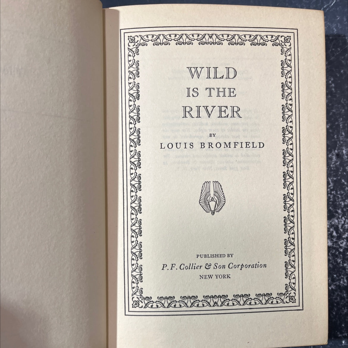 wild is the river book, by louis bromfield, 1941 Hardcover image 2