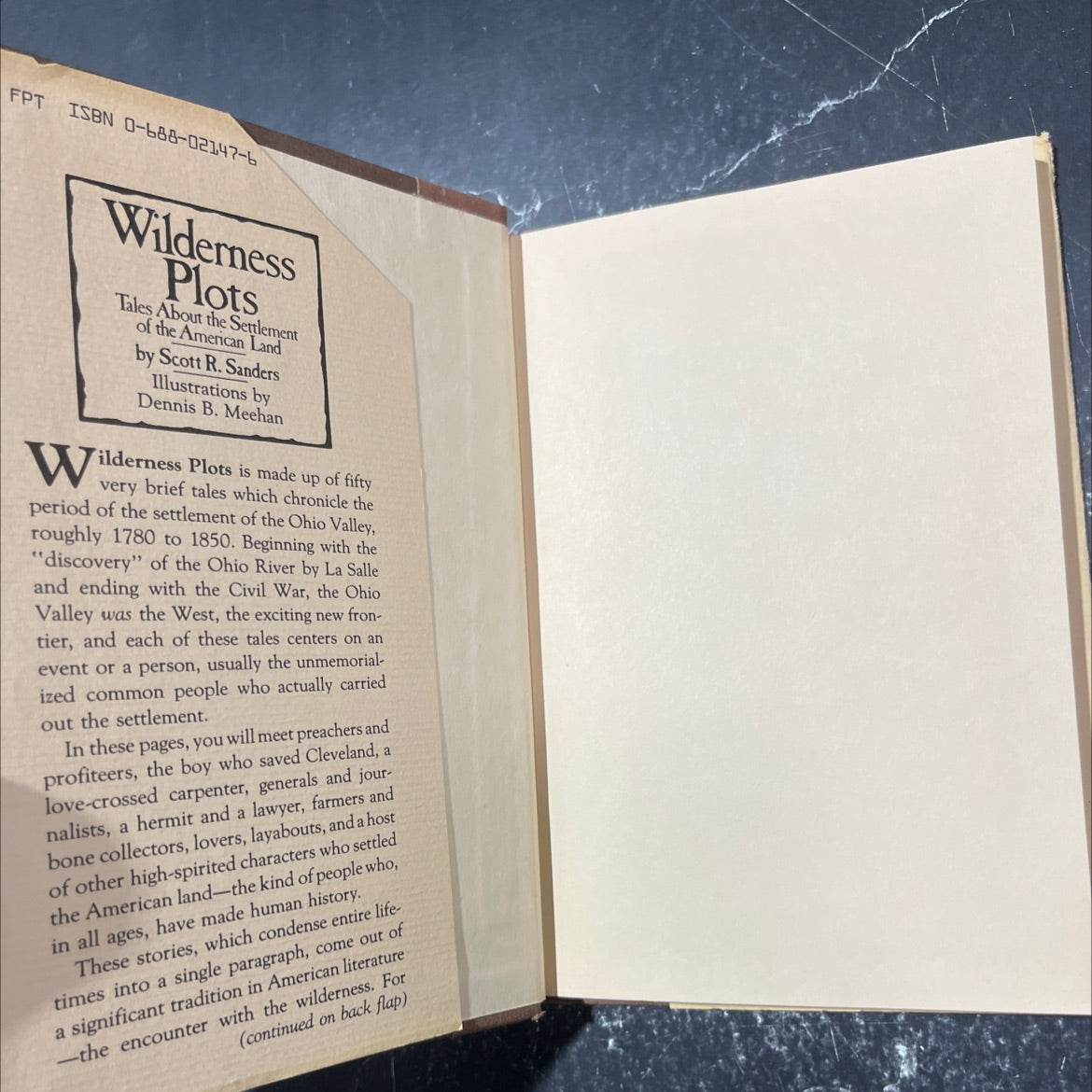 wilderness plots tales about the settlement of the american land l ally 2 book, by Scott R. Sanders, 1983 Hardcover image 4