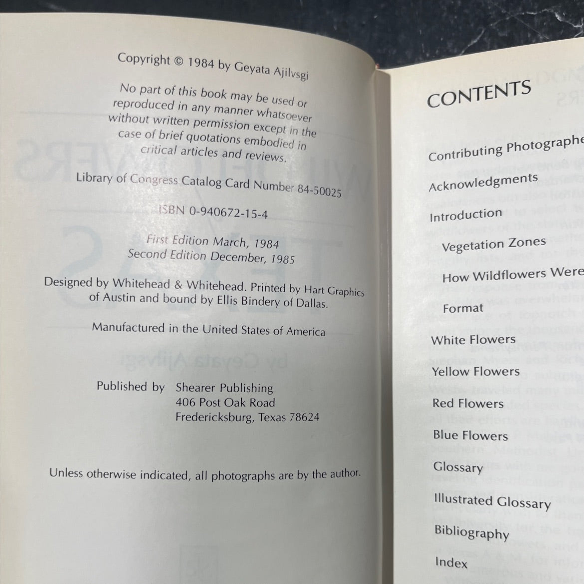 wildflowers of texas book, by Geyata Ajilvsgi, 1985 Hardcover image 3