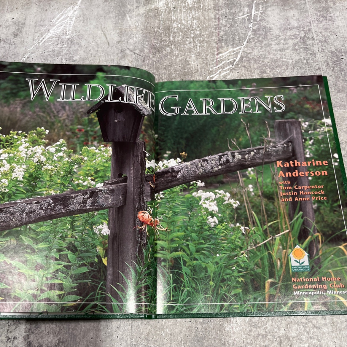 wildlife gardens book, by Katharine Anderson with Tom Carpenter, Justin Hancock, and Anne Price, 1998 Hardcover image 2