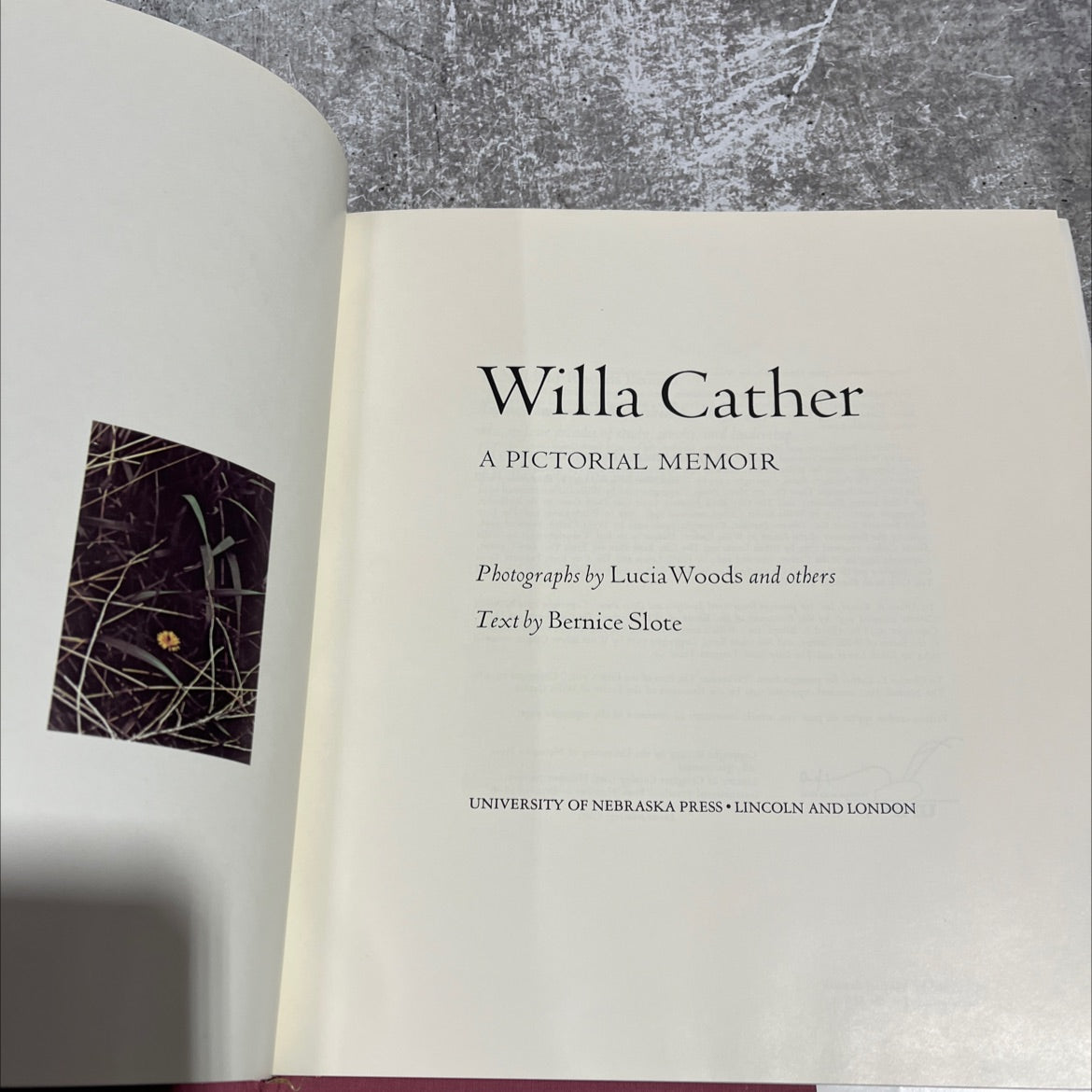 willa cather a pictorial memoir book, by bernice slote, 1973 Hardcover image 2