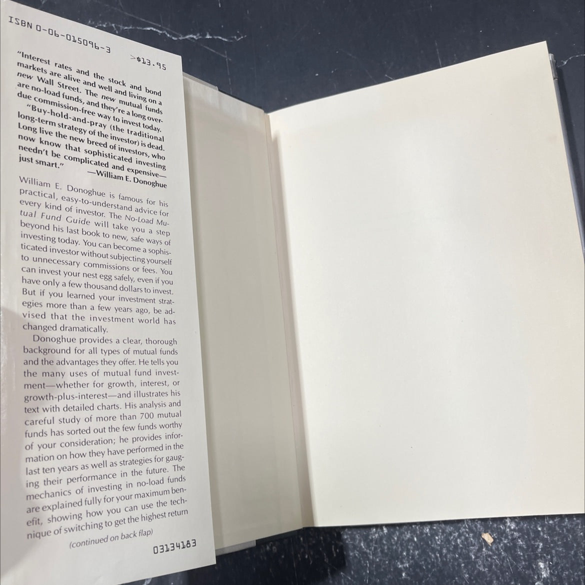 william e. donoghue's no-load mutual fund guide book, by william e. donoghue, thomas tilling, 1983 Hardcover image 4