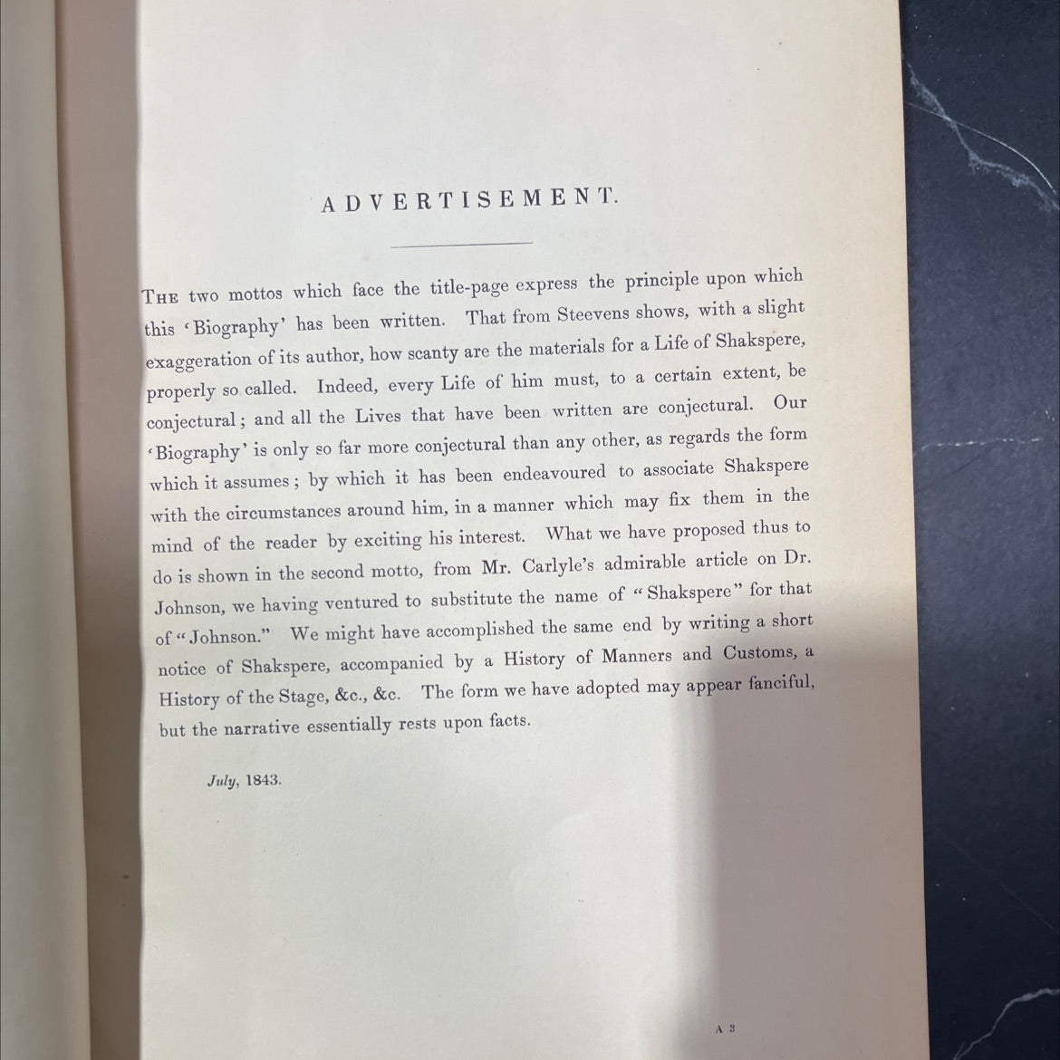 william shakspeare: a biography book, by charles knicht, 1843 Leather image 4