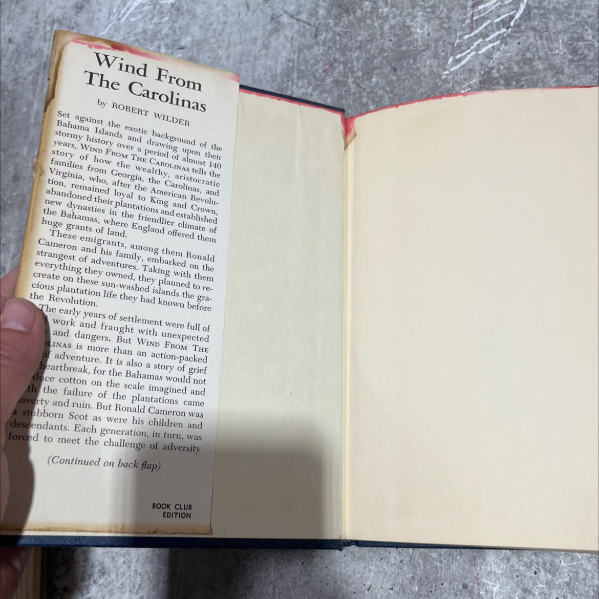 wind from the carolinas book, by robert wilder, 1964 Hardcover image 4