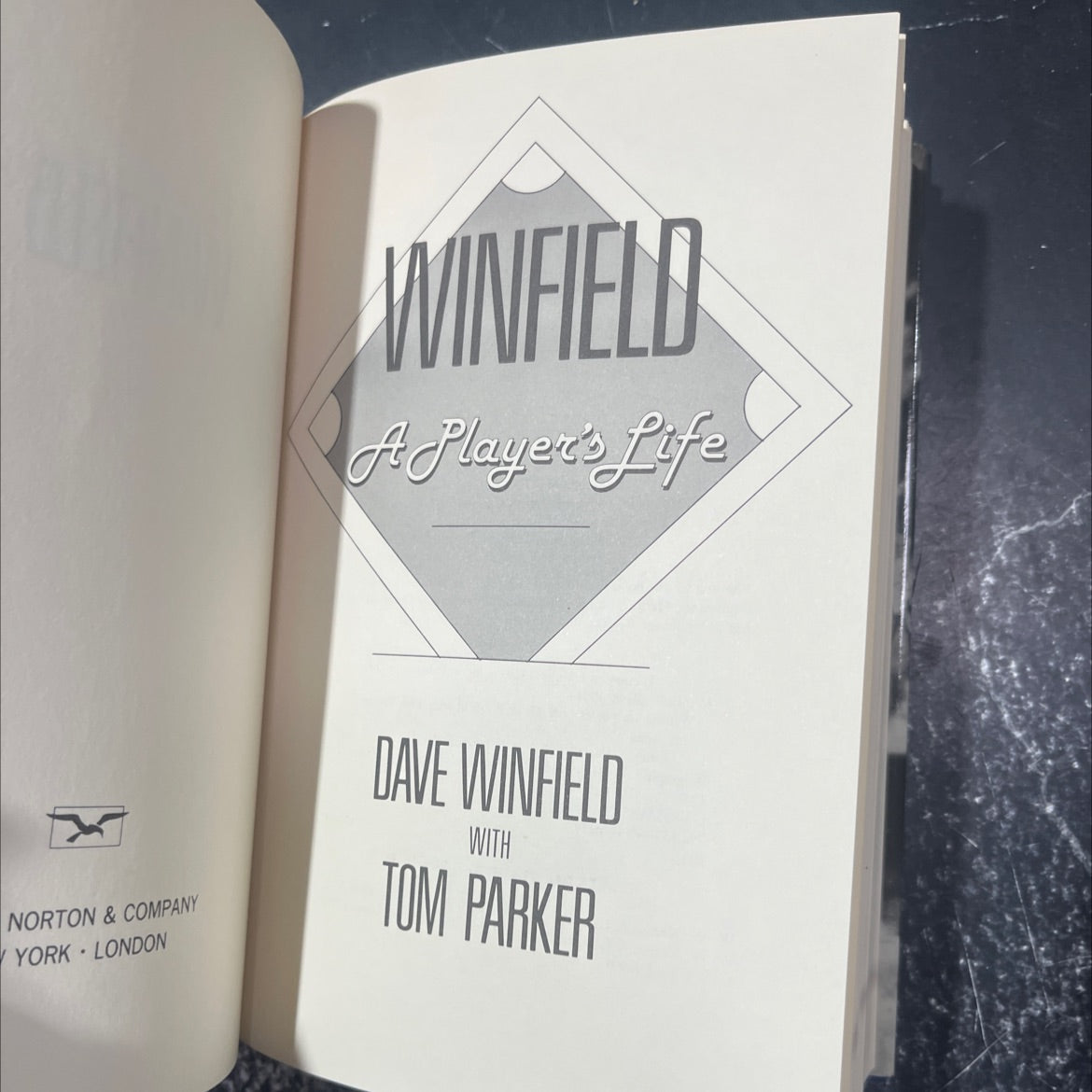 winfield a players life book, by Dave Winfield with Tom Parker, 1988 Hardcover image 2