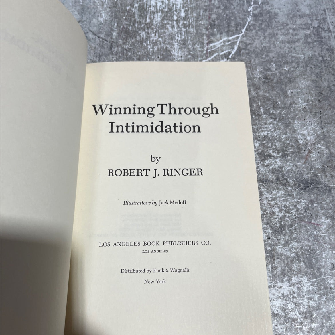 winning through intimidation book, by robert j. ringer, 1974 Hardcover image 2