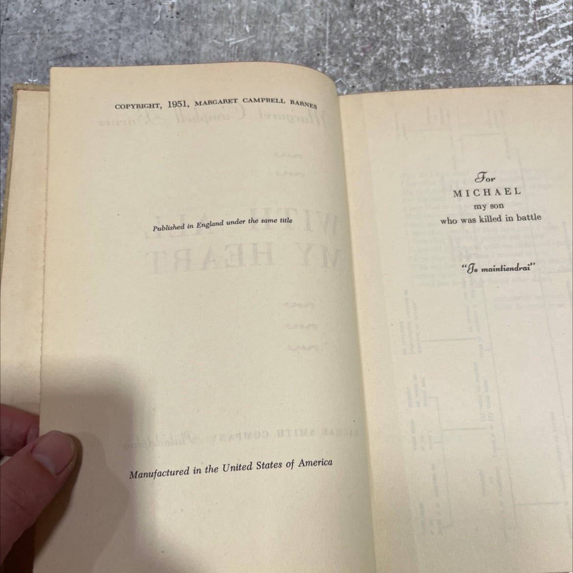 with all my heart book, by margaret campbell barnes, 1951 Hardcover image 3