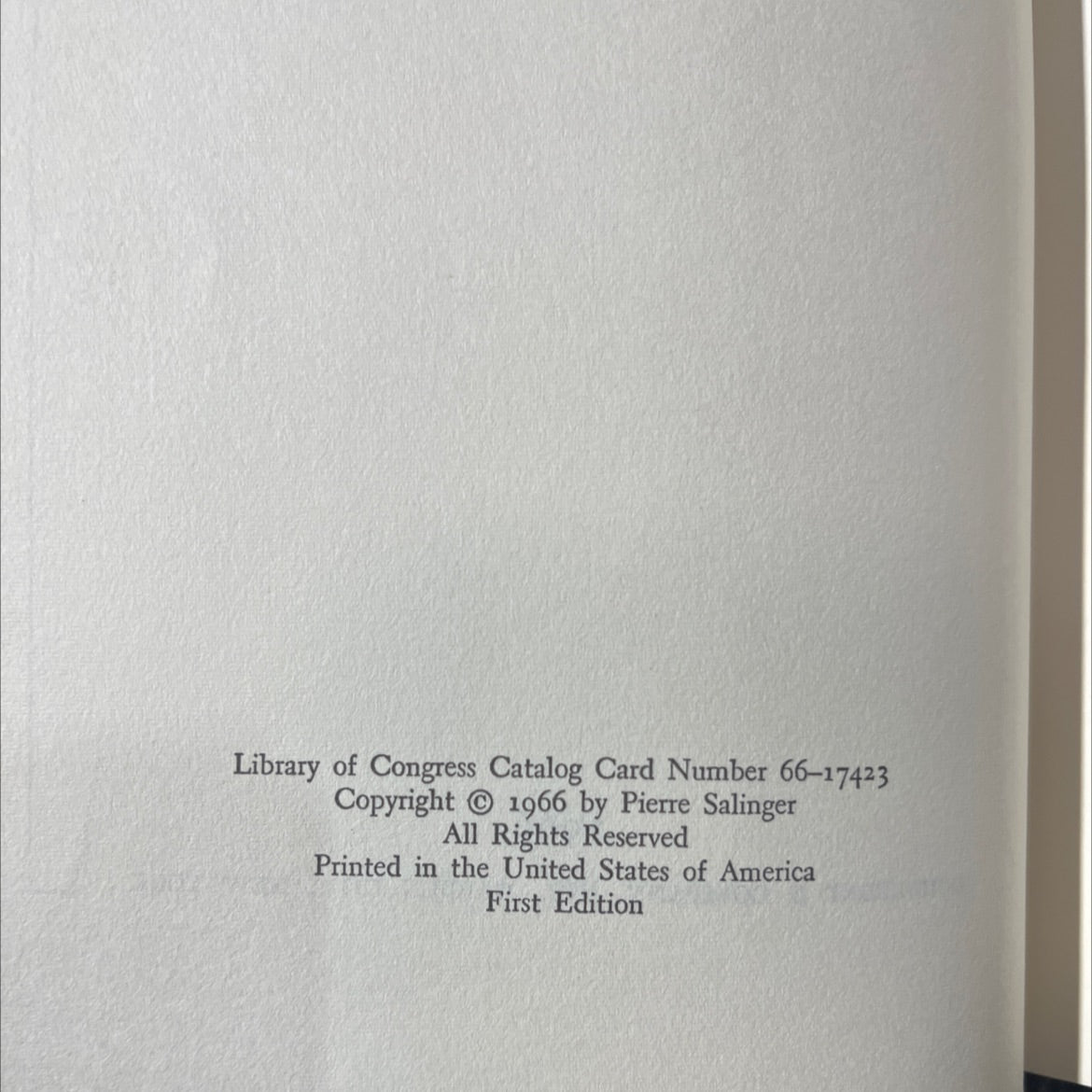 SIGNED with kennedy book, by pierre salinger, 1966 Hardcover, First Edition, Vintage image 3