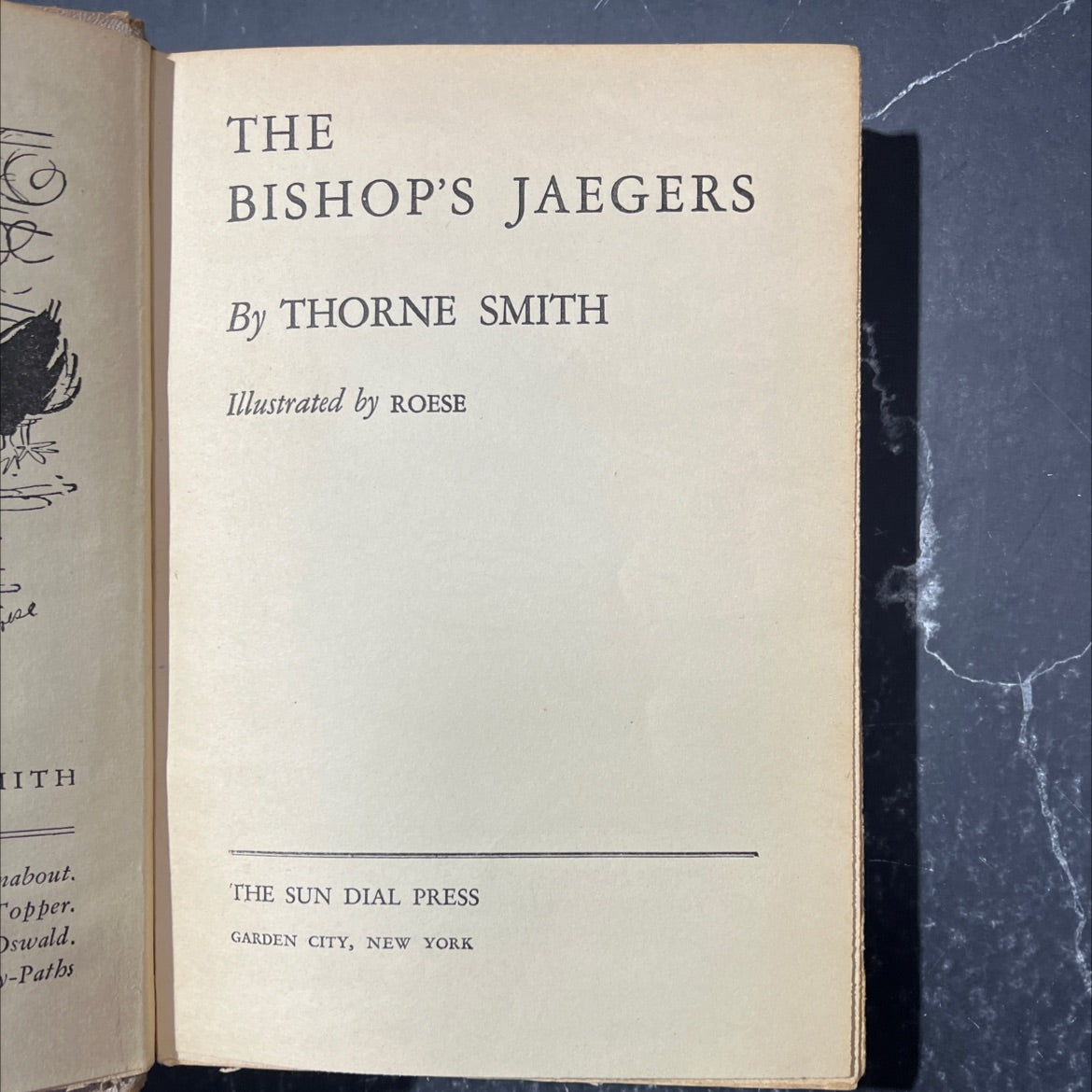 with the bishop's jaegers book, by thorne smith, 1932 Hardcover image 2