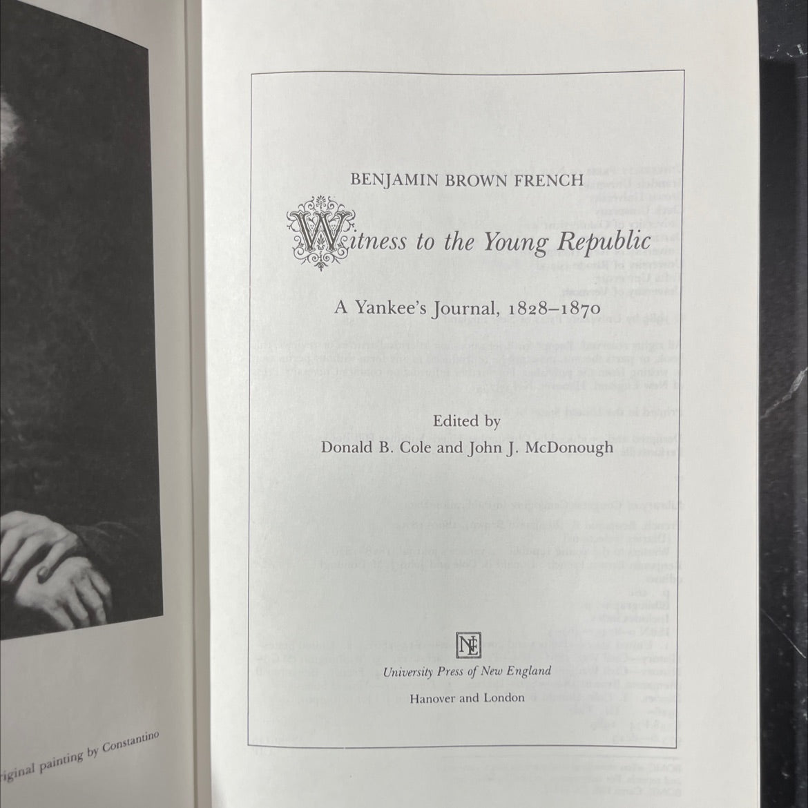 witness to the young republic: a yankee's journal, 1828-1870 book, by Benjamin Brown French, 1989 Hardcover image 2
