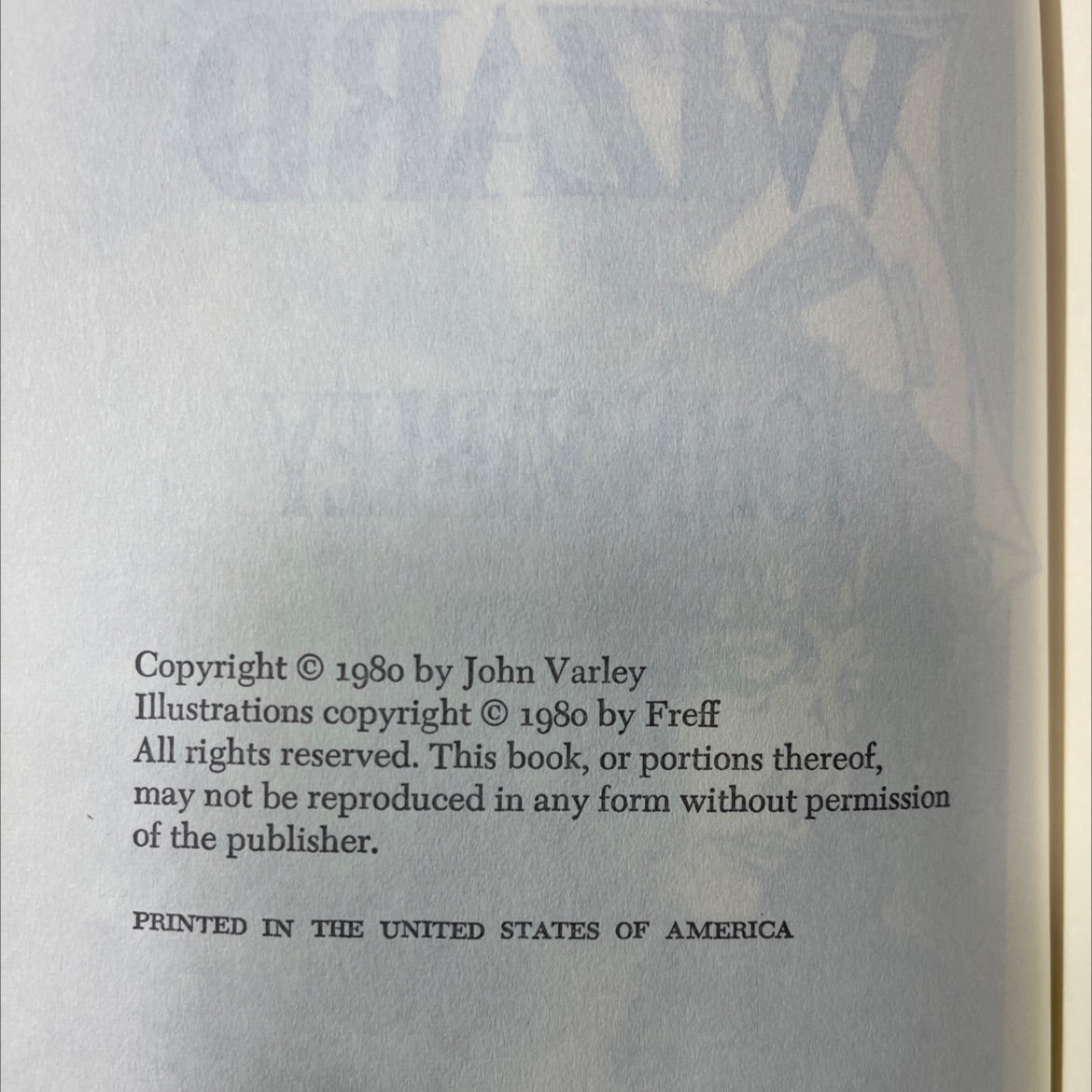 wizard book, by John Varley, 1980 Hardcover image 3