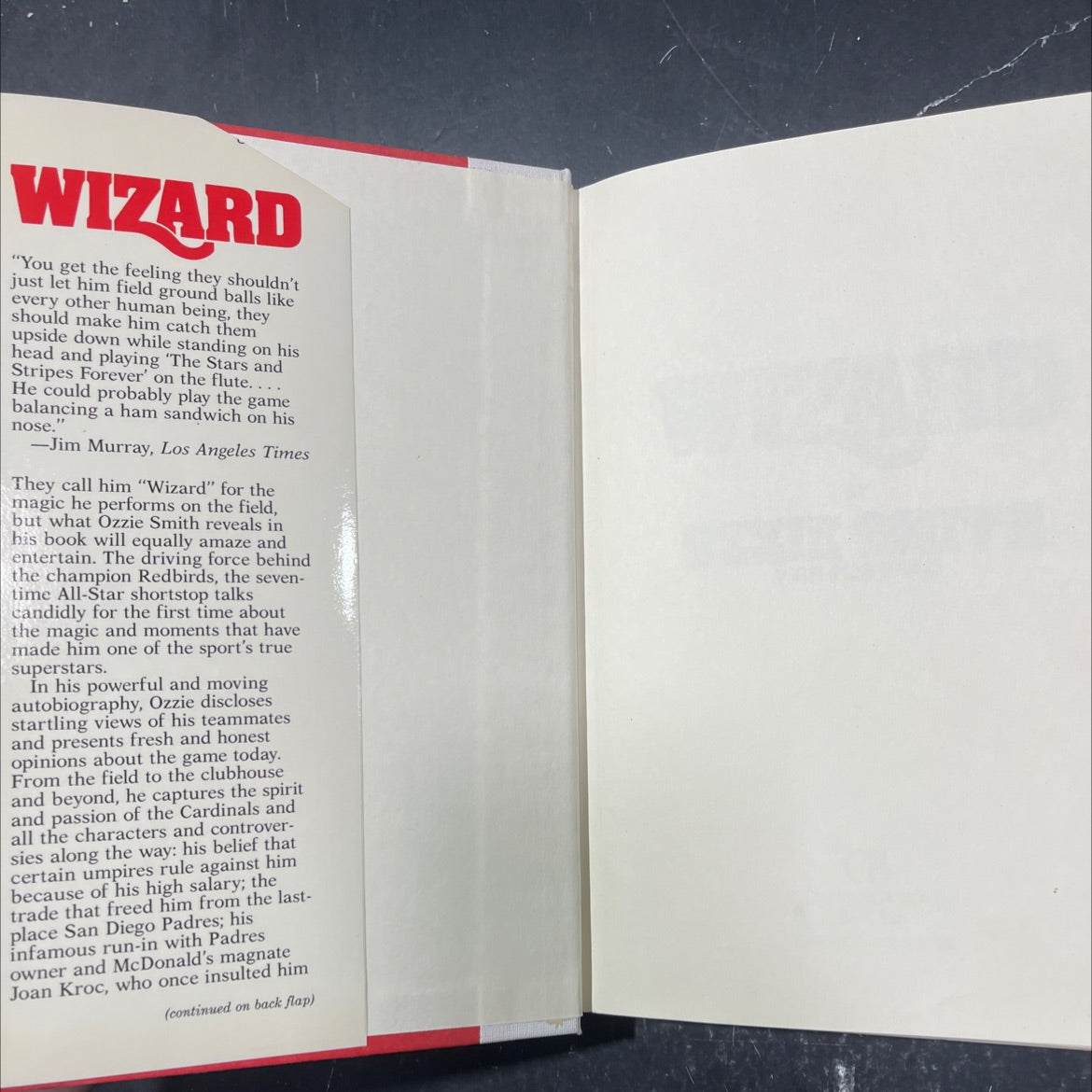wizard book, by Ozzie Smith, 1988 Hardcover image 4