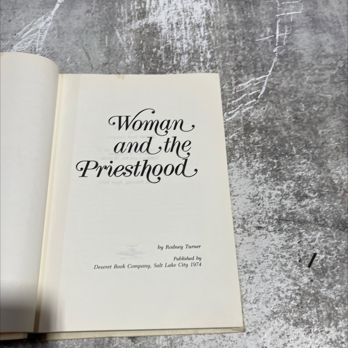 woman and the priesthood book, by rodney turner, 1974 Hardcover image 2
