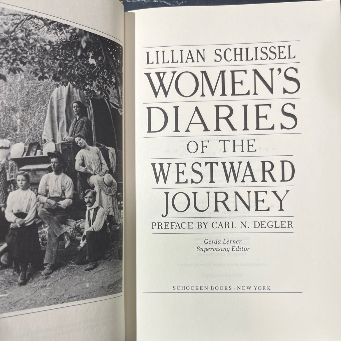 women's diaries of the westward journey book, by Lillian Schlissel, 1982 Hardcover image 2