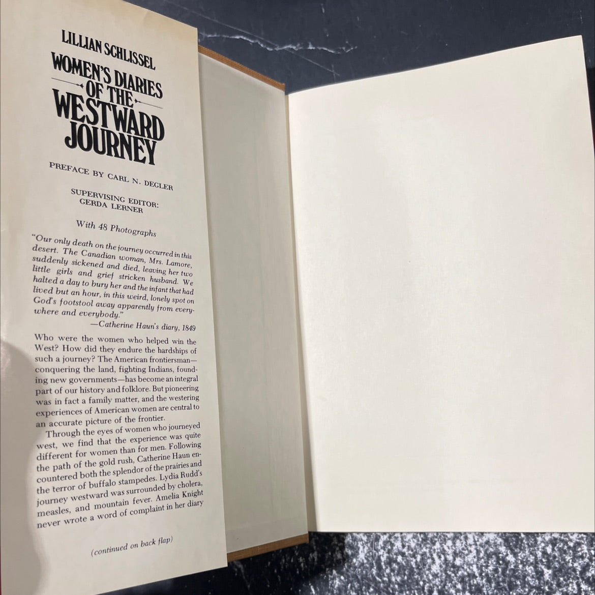 women's diaries of the westward journey book, by Lillian Schlissel, 1982 Hardcover image 4
