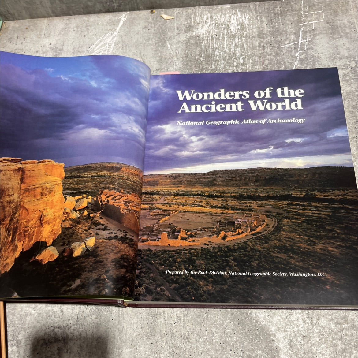 wonders of the ancient world national geographic atlas of archaeology book, by Norman Hammond, 1994 Hardcover image 2