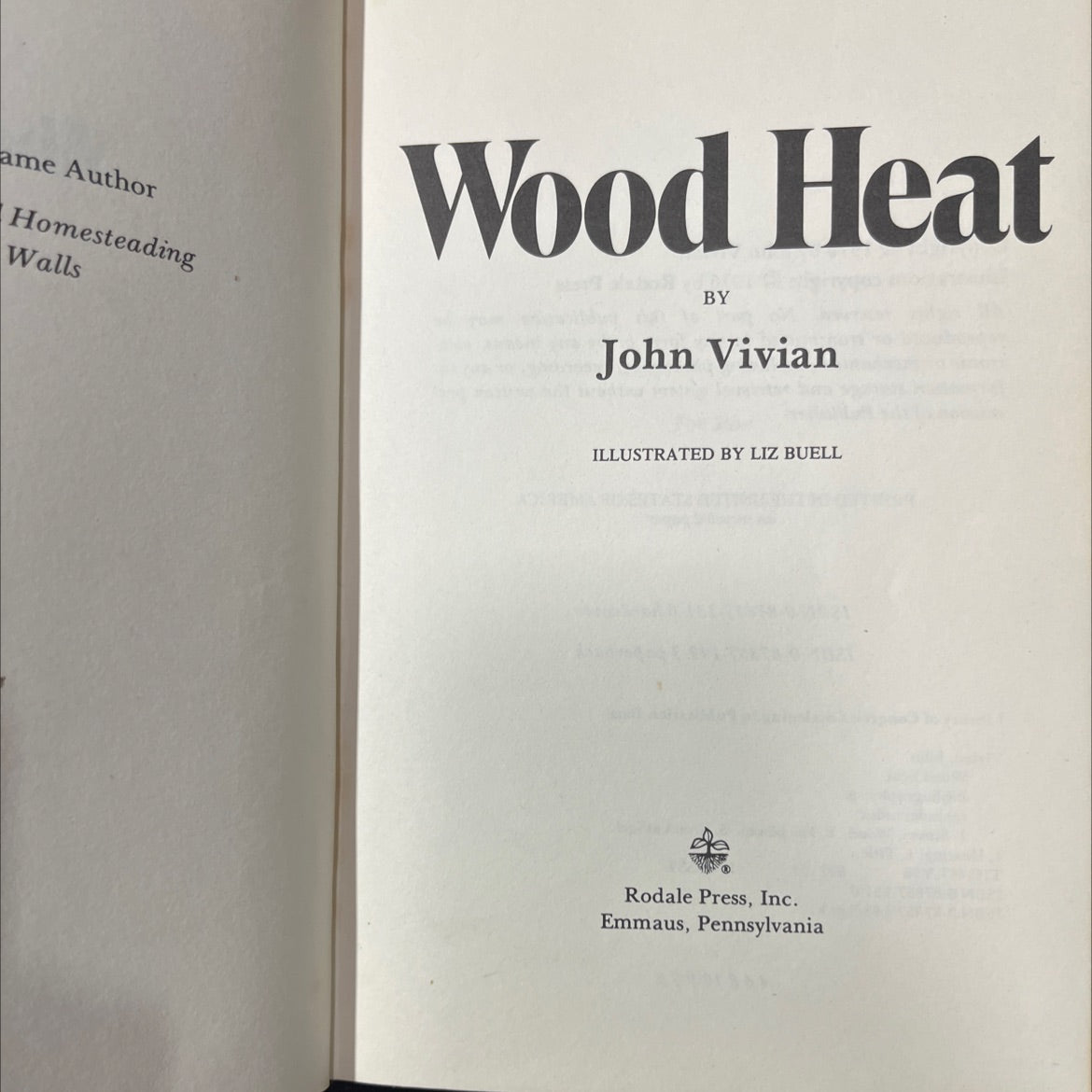 wood heat book, by John Vivian, 1976 Hardcover image 2