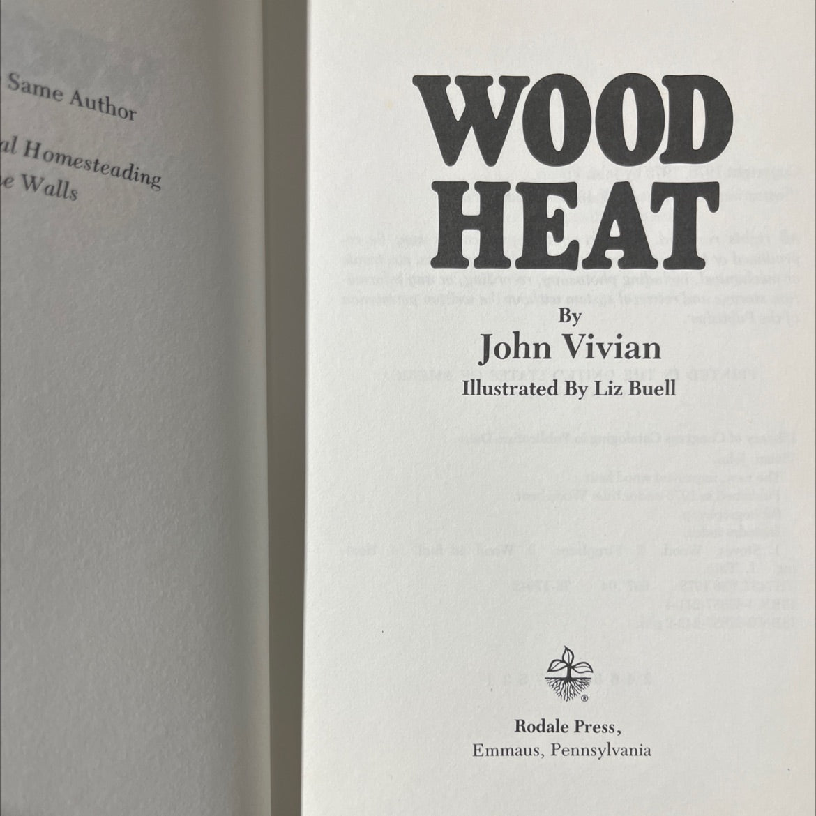 wood heat book, by John Vivian, 1978 Hardcover image 2
