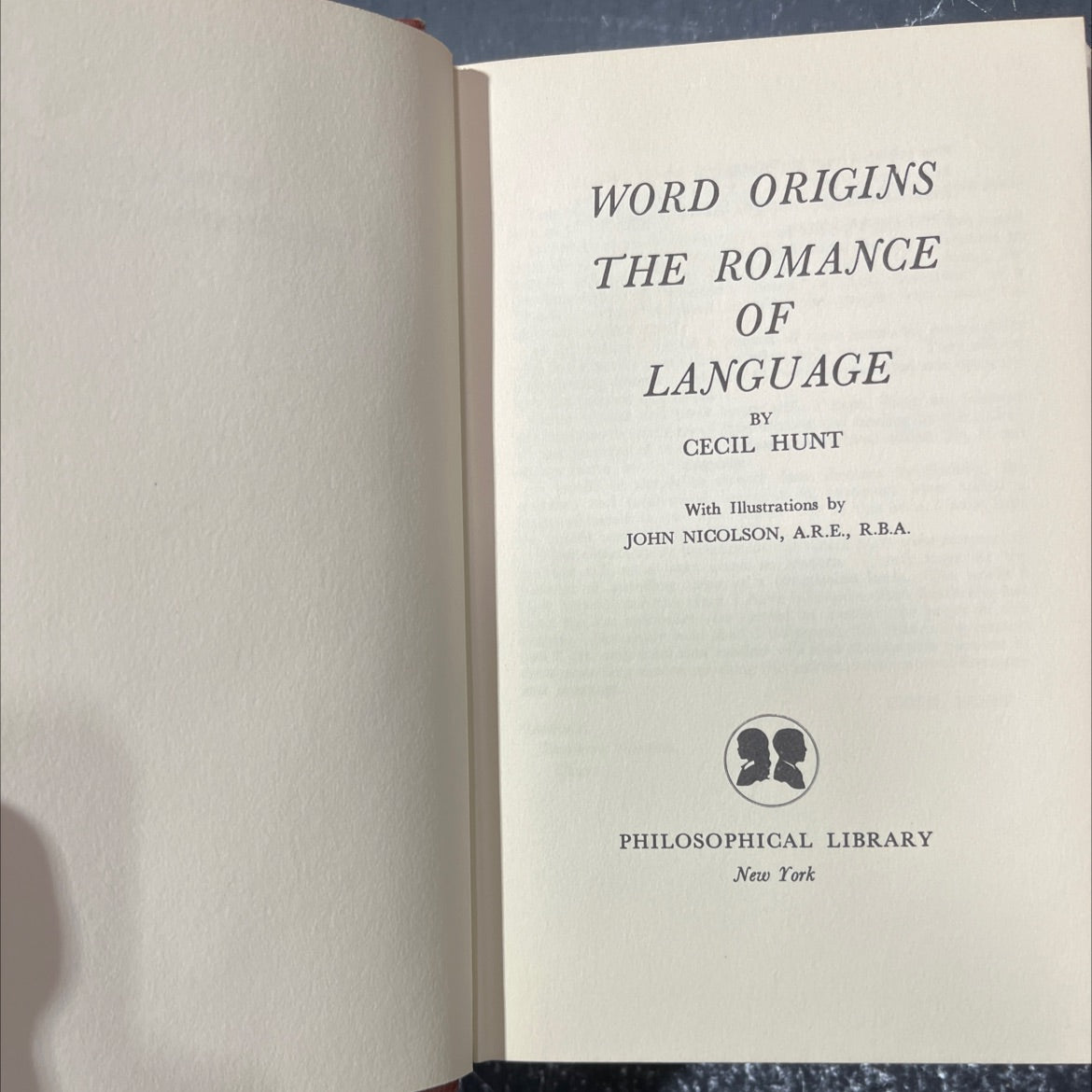 word origins the romance of language book, by cecil hunt, 1962 Hardcover image 2